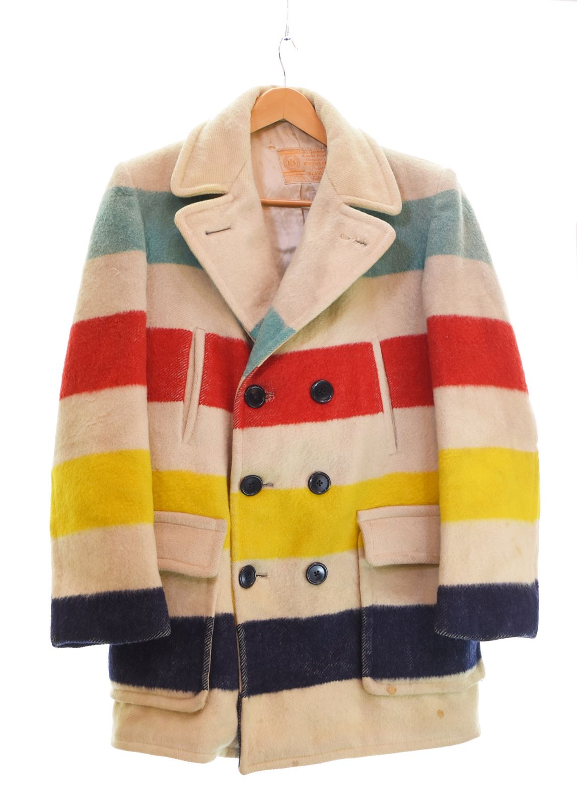 ヴィンテージ Vintage 60s 70s HUDSON'S BAY ボーダーブランケット