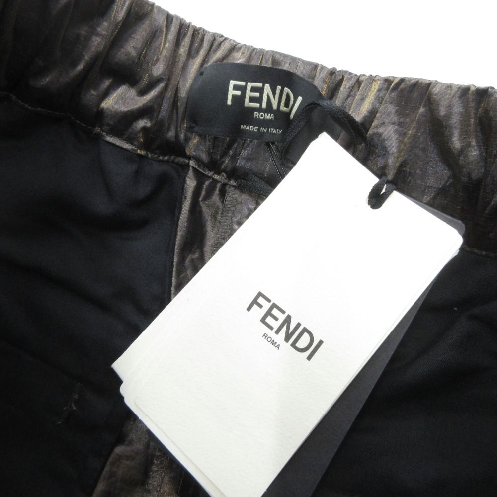 未使用 FENDI フェンディ ウール イージー スラックス パンツ FFロゴ 
