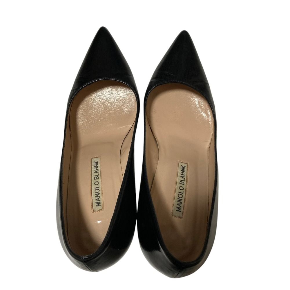 良品 MANOLO BLAHNIK マノロブラニク ポインテッドトゥ レザー