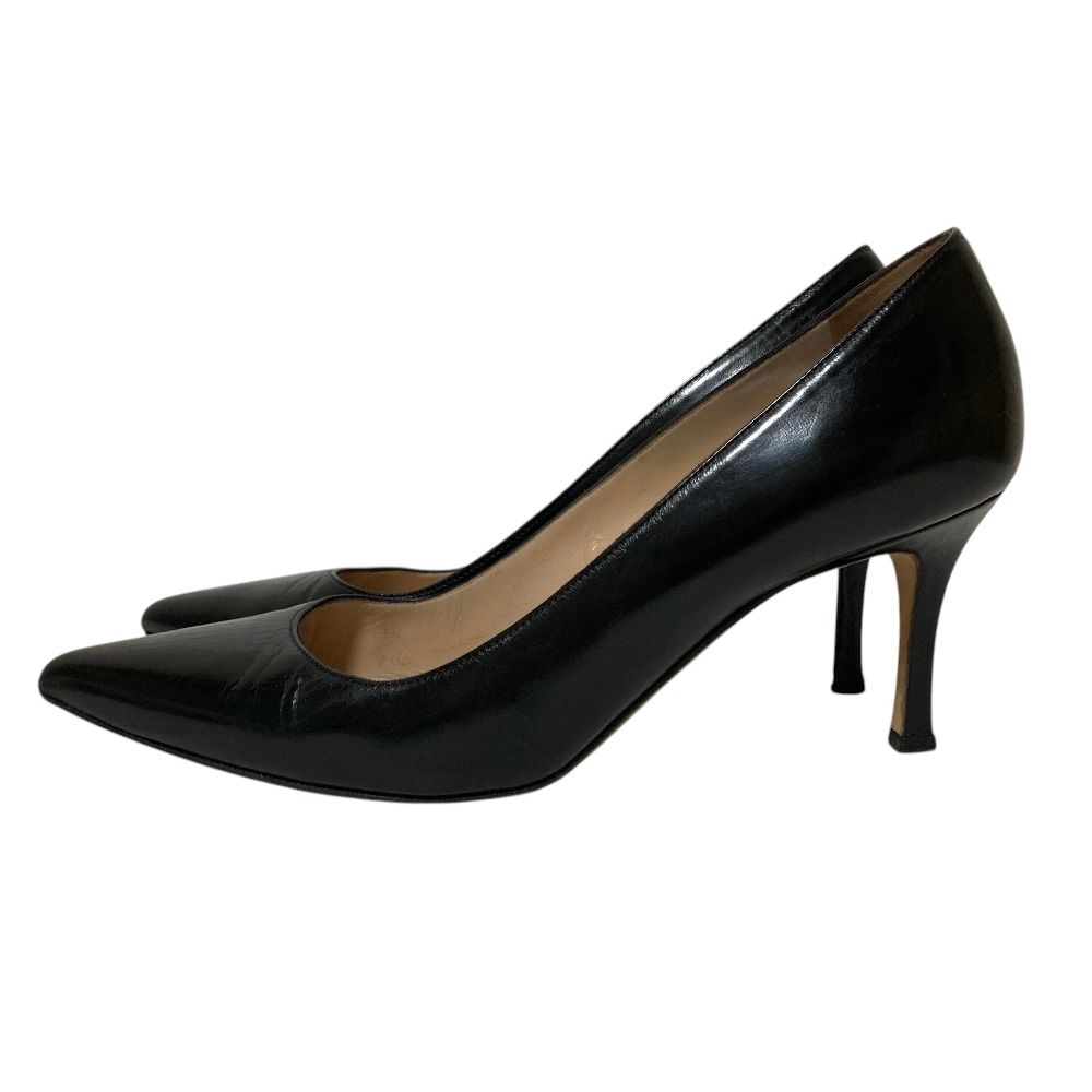 良品 MANOLO BLAHNIK マノロブラニク ポインテッドトゥ レザー