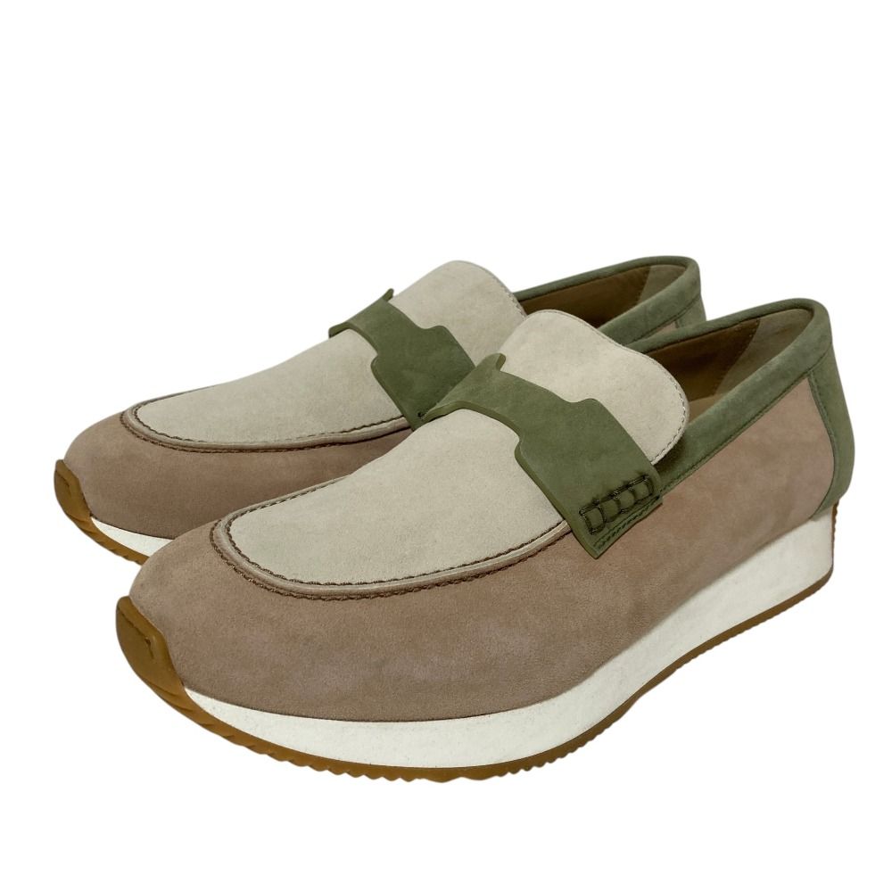 新品同様 Hermes エルメス Ground loafer スエード ローファー スニーカー サイズ39 25cm相当 マルチカラー レディース 古着 中古 USED
