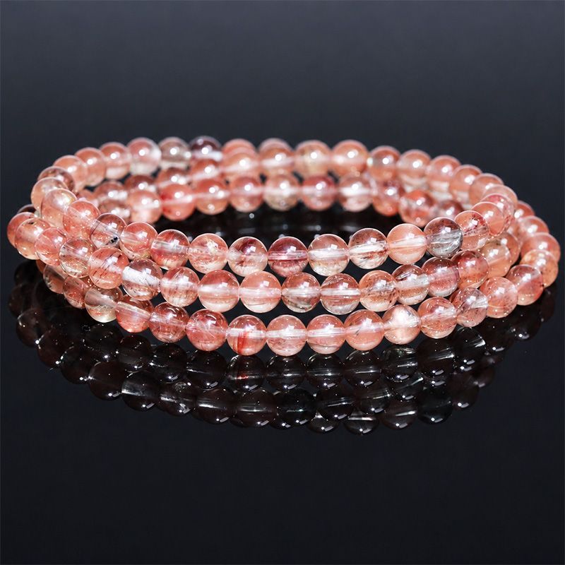 〔K2243〕約5mm 3連 カラーチェンジ アンデシン ブレスレット フェルドスパー Andesine Feldspar