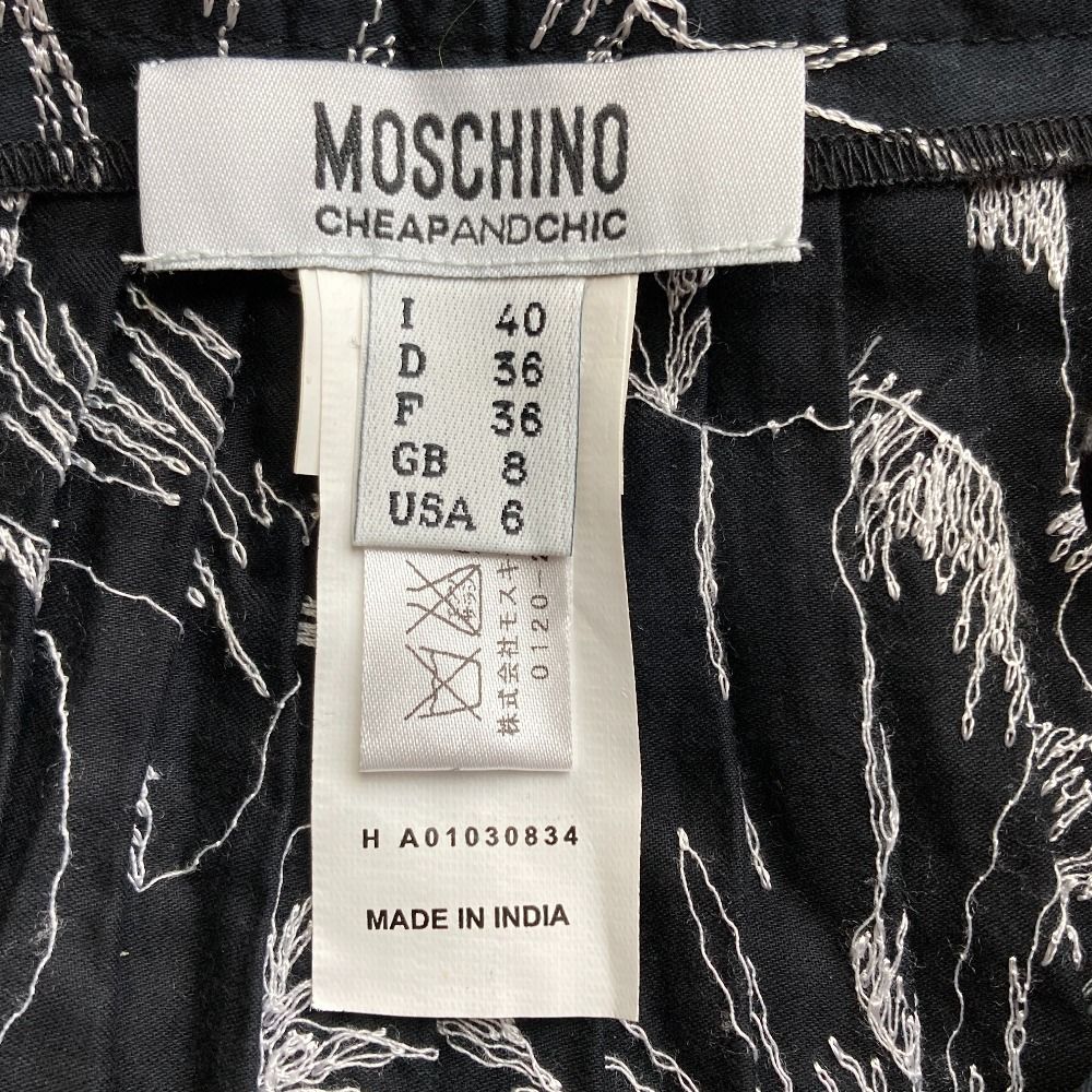 美品 Moschino モスキーノ チープアンドシック エンブロイダリー