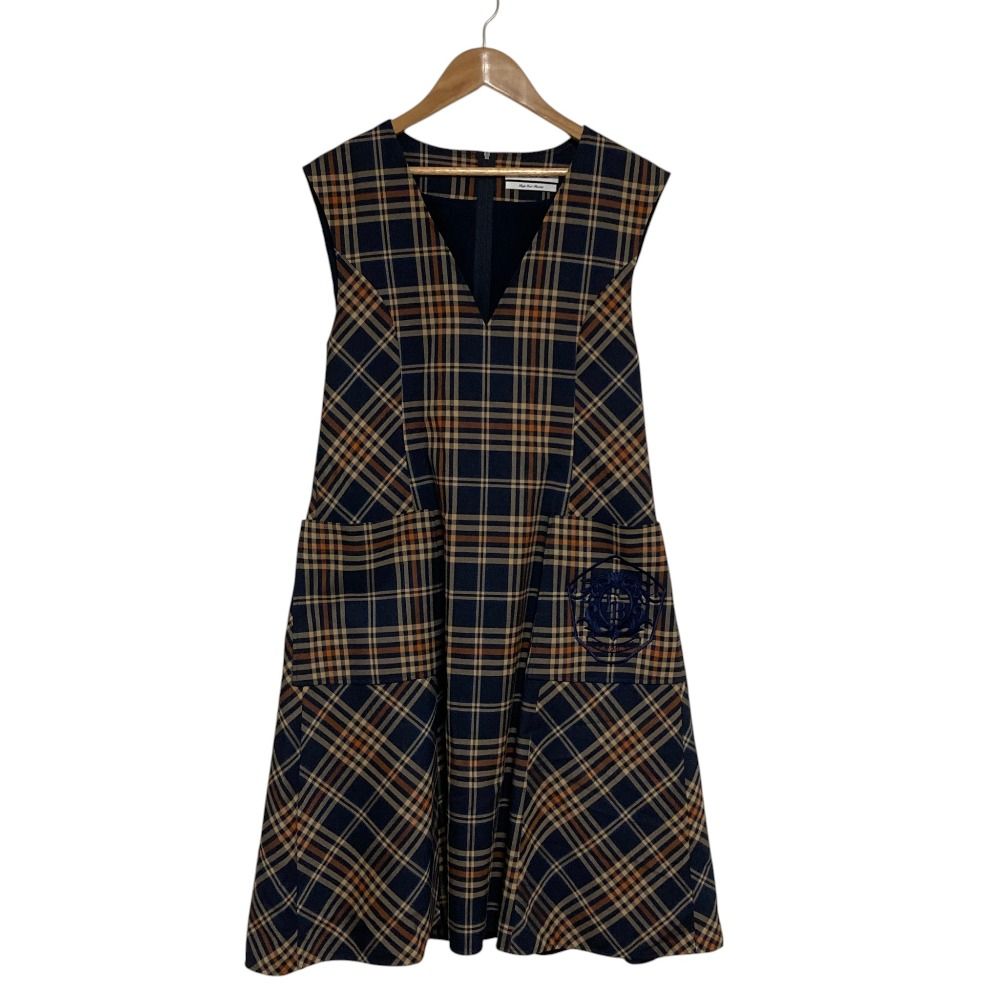 美品 FOXEY NEW YORK フォクシーニューヨーク 花より男子 コラボ ソサエティドレス ワンピース 43819 サイズ38 ネイビー レディース 古着 中古 USED