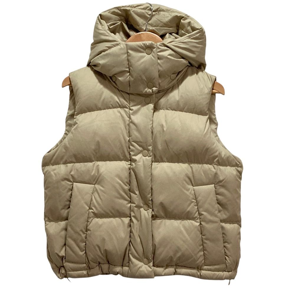 良品 lululemon ルルレモン ワンダーパフ クロップド ダウンベスト LW4BWQS サイズ0 ベージュ レディース 古着 中古 USED
