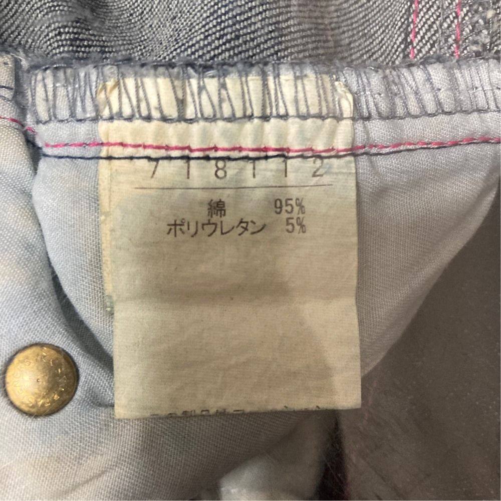 美品 OLLEBOREBLA オレボレブラ アルベロベロ ぶたさん 刺繍 デニム