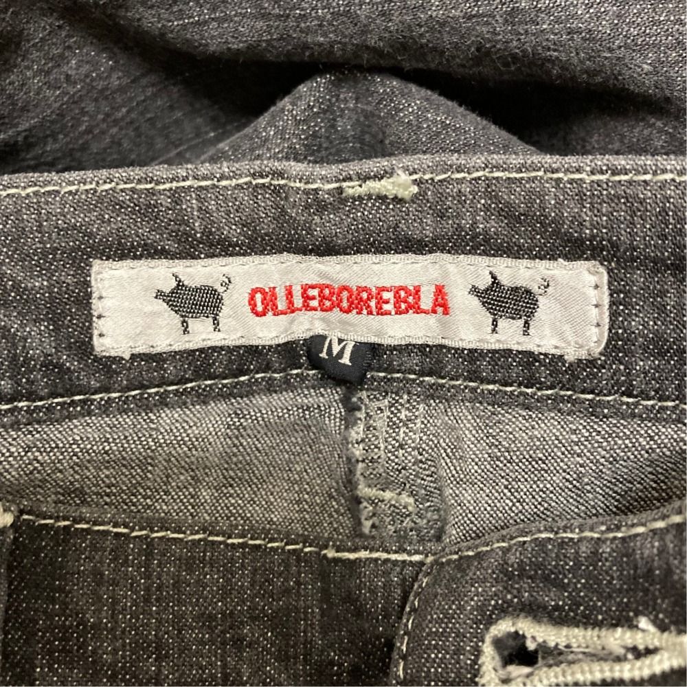 美品 OLLEBOREBLA オレボレブラ アルベロベロ ぶたさん 裾ビーズ
