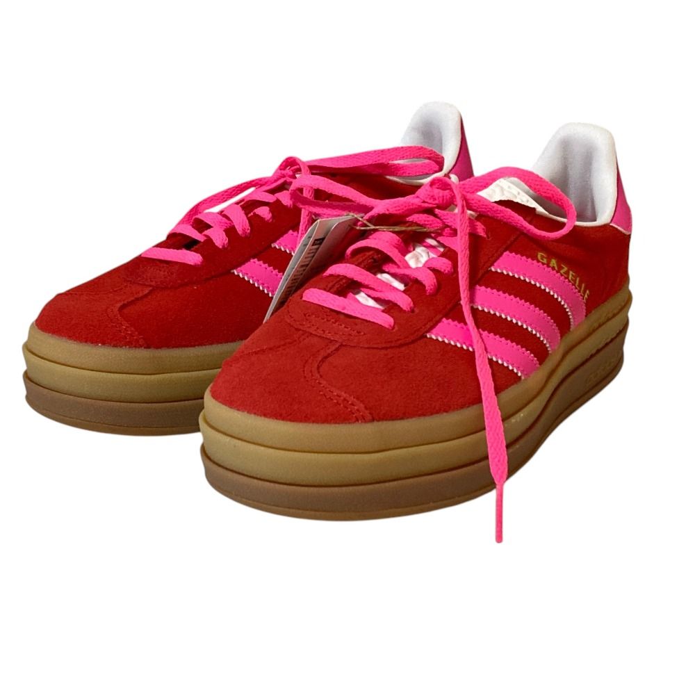 新品同様 adidas originals アディダス オリジナルス GAZELLE BOLD W ガゼル ボールド スニーカー IH7496 24cm レッド レディース 古着 中古 USED