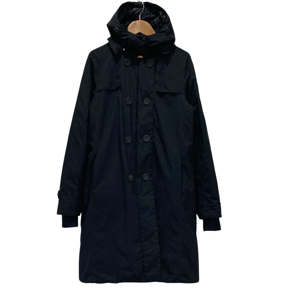 良品 Herno ヘルノ GORE-TEX フード付きダウンコート 42 ブラック レディース 古着 中古 USED