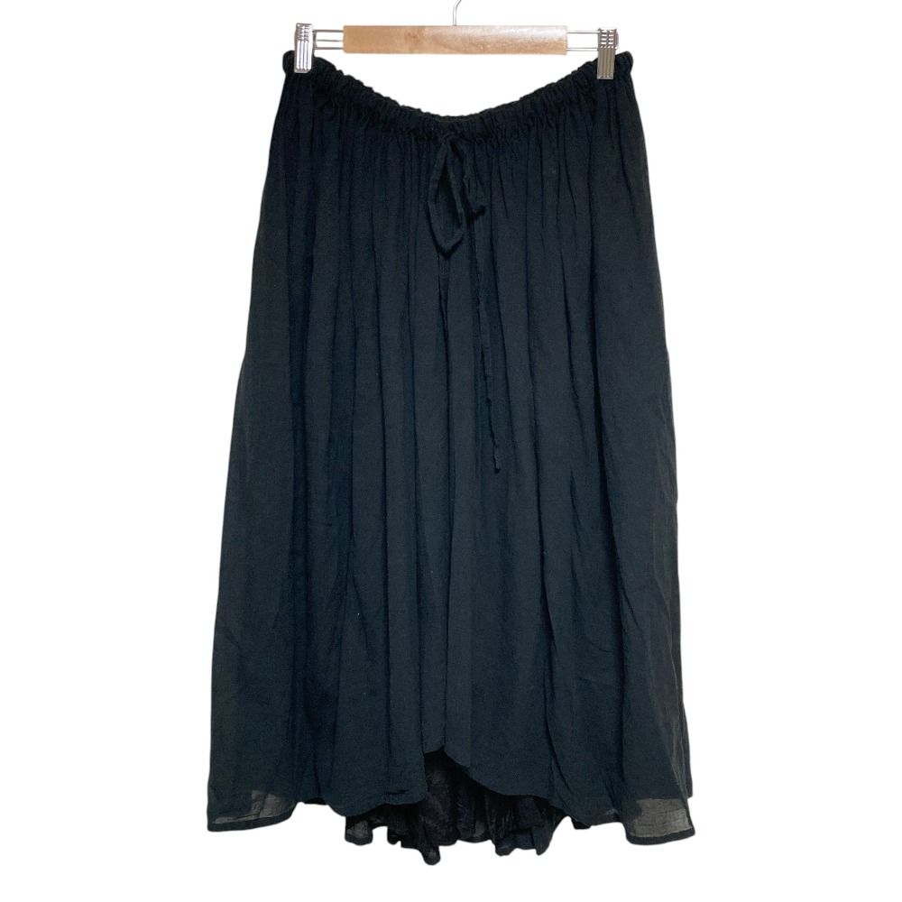 美品 Y's Yohji Yamamoto ワイズ ヨウジヤマモト イージーロングボリュームスカート YE-S02-028 サイズ2 ブラック レディース 古着 中古 USED