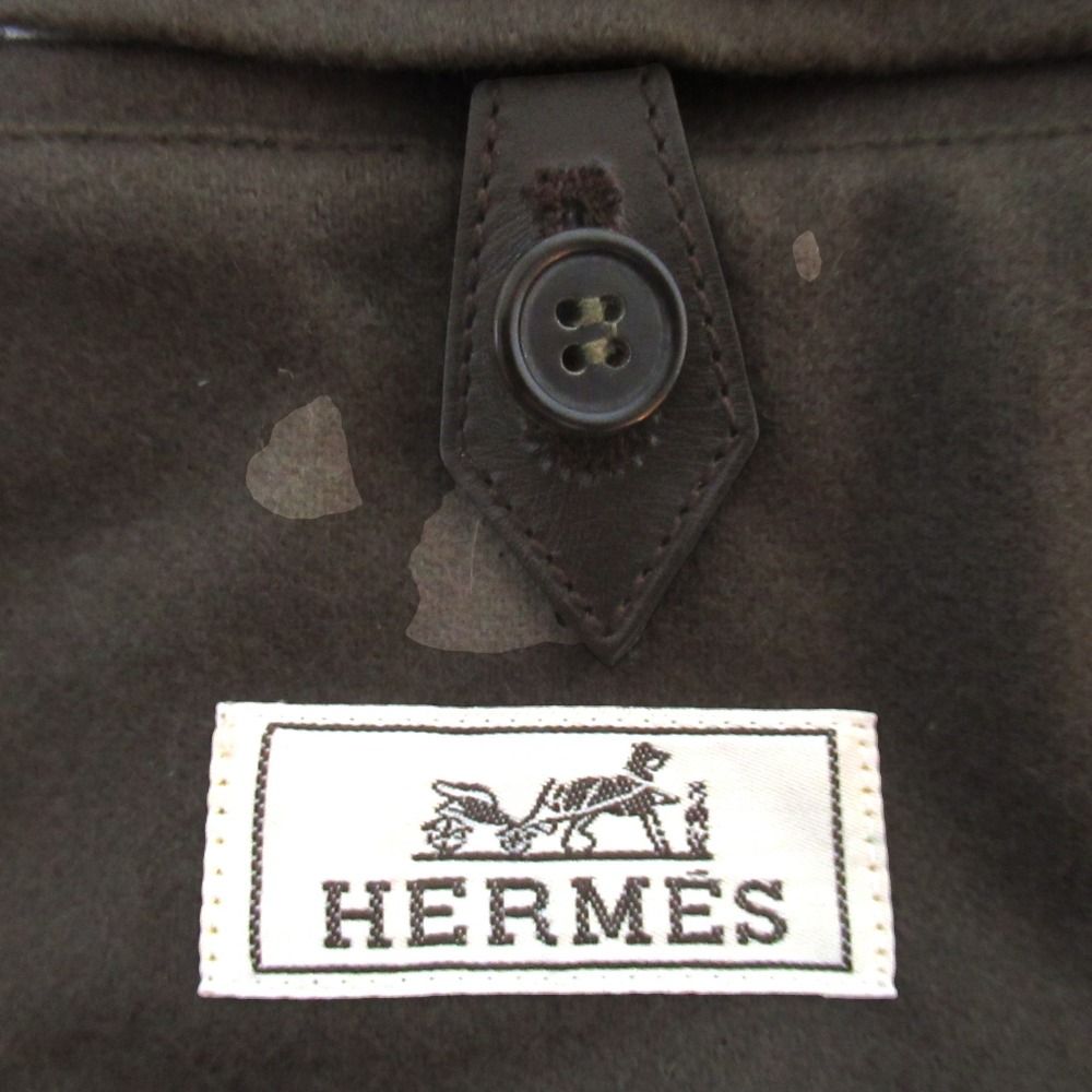 美品 HERMES エルメス セリエトグルボタン フーデッド ダッフルコート