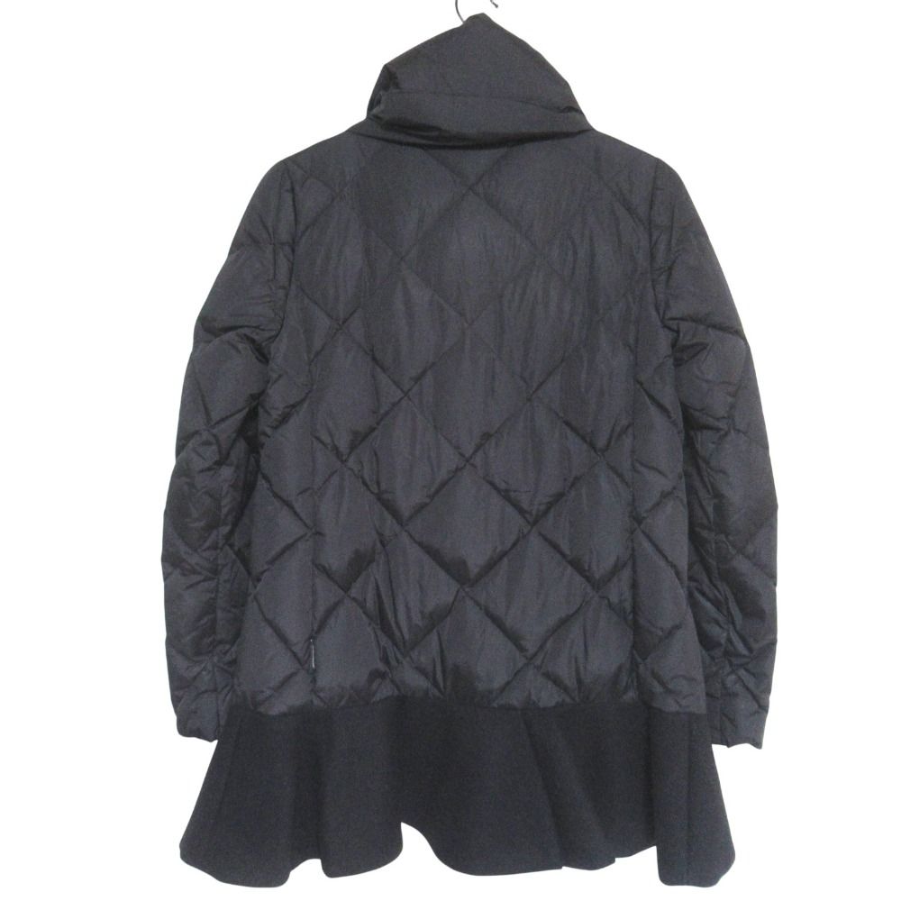 MONCLER モンクレール VOUGLANS フレアヘム キルティング ダウンコート ダウンジャケット サイズ0 ブラック レディース 古着 中古 USED