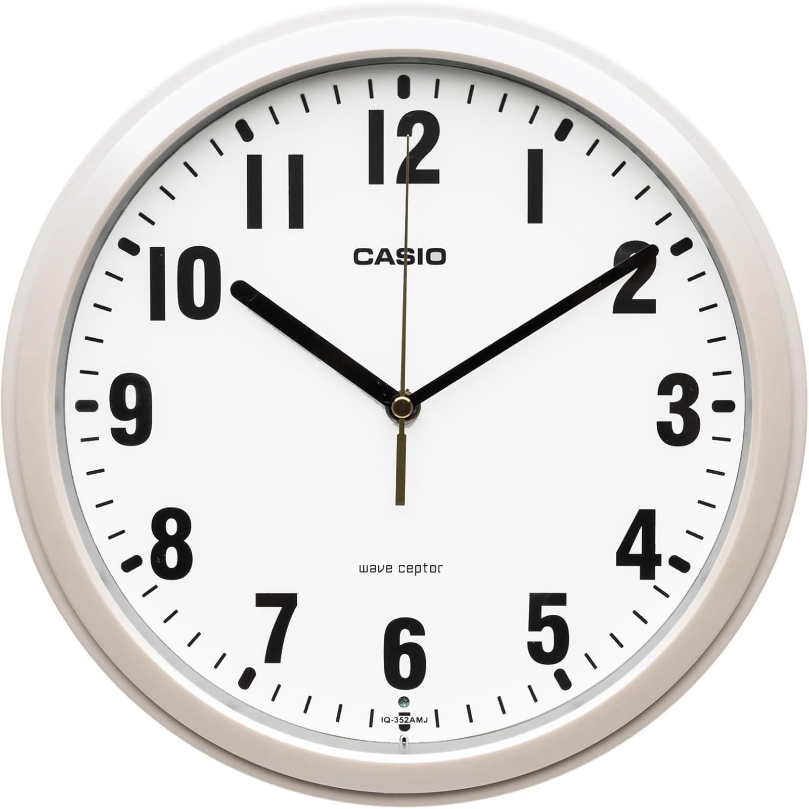 CASIO(カシオ) 掛け時計 壁掛け時計 電波時計 アナログ 小型 夜間秒針停止 白 パールホワイト IQ-352AMJ-7JF 国内発送 48a767df