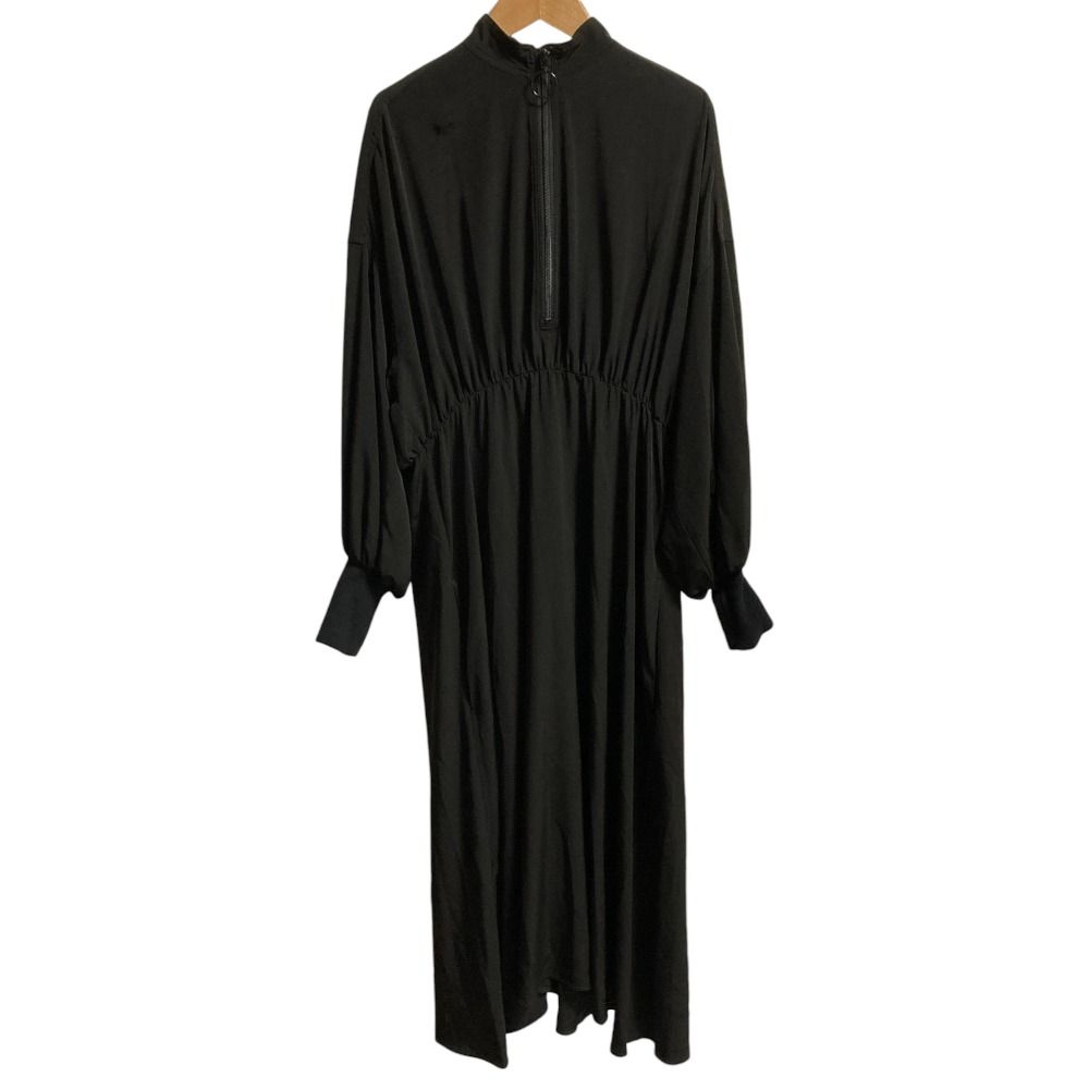23AW Y's.... Yohji Yamamoto ワイズ ヨウジヤマモト ジェンダーレスライン ロングワンピース YJ-D44-530 サイズ1 ブラック レディース 古着 中古 USED