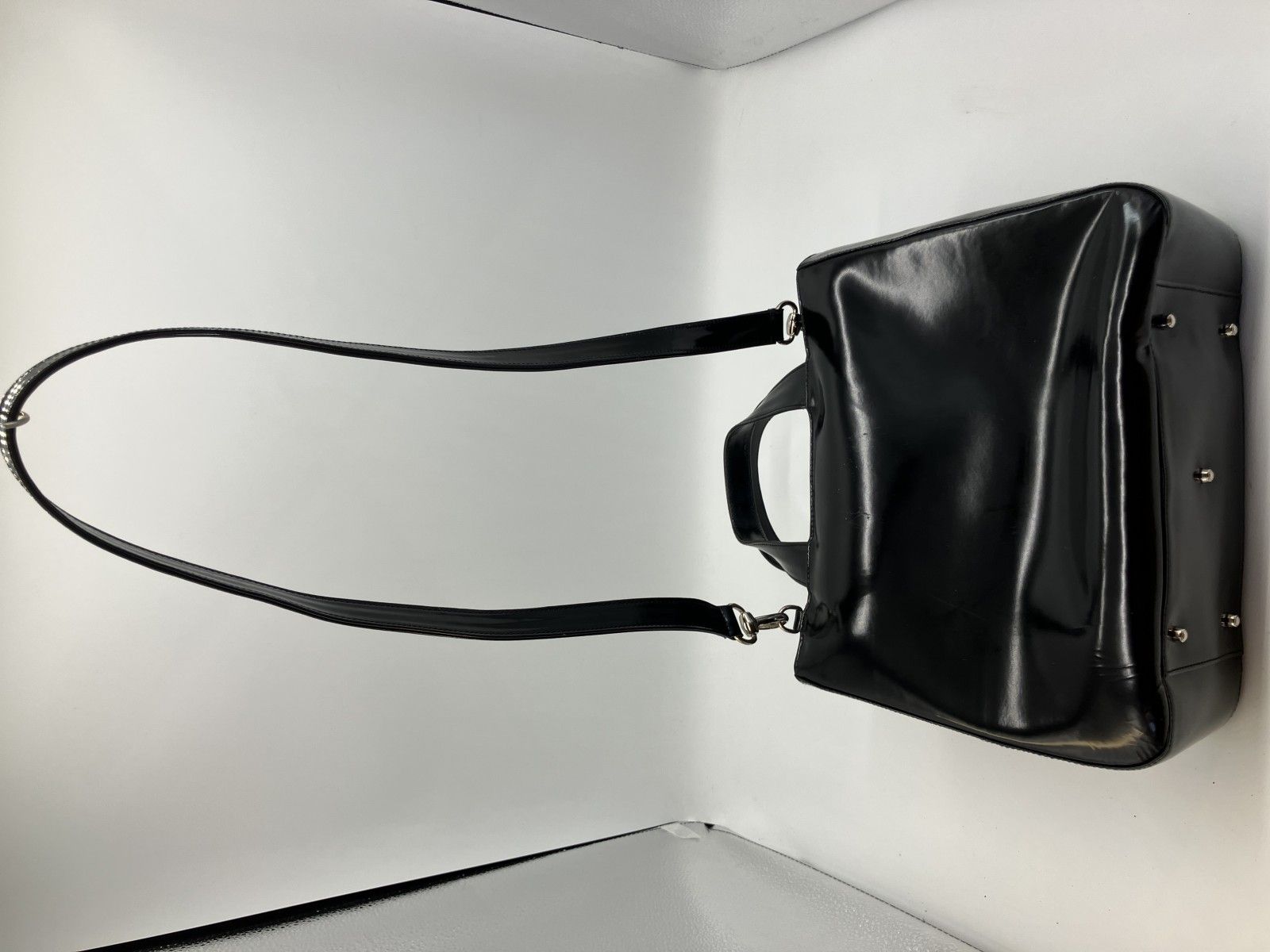 GUCCI グッチ インターロッキングG エナメル 2WAY ショルダーバッグ 