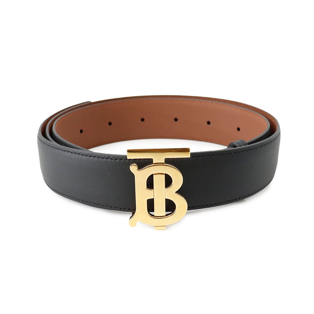 バーバリー ベルト TBロゴ レザー リバーシブル サイズS 8046538 BURBERRY ベルト 黒