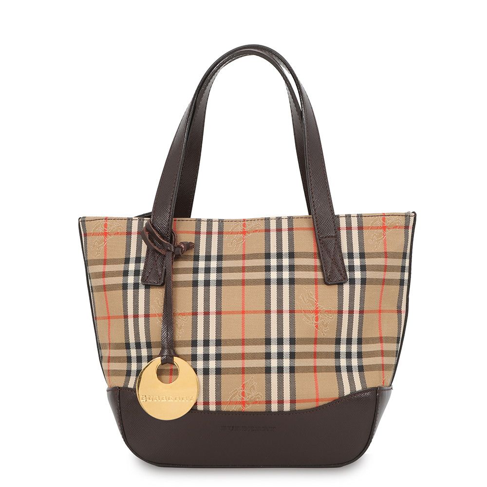 バーバリー ハンドバッグ ノバチェック キャンバス レザー BURBERRY