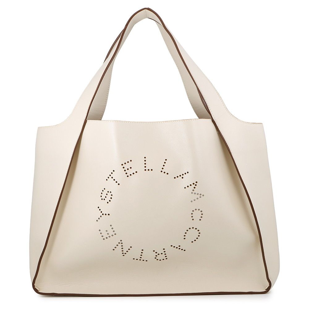 ステラマッカートニー トートバッグ パンチング ロゴ レザー 502793 Stella McCartney 白