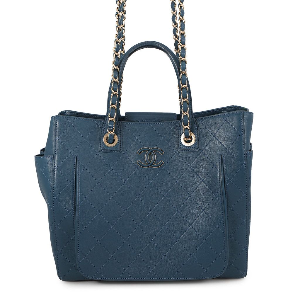 シャネル チェーントートバッグ マトラッセ レザー CHANEL ハンド ショルダー バッグ