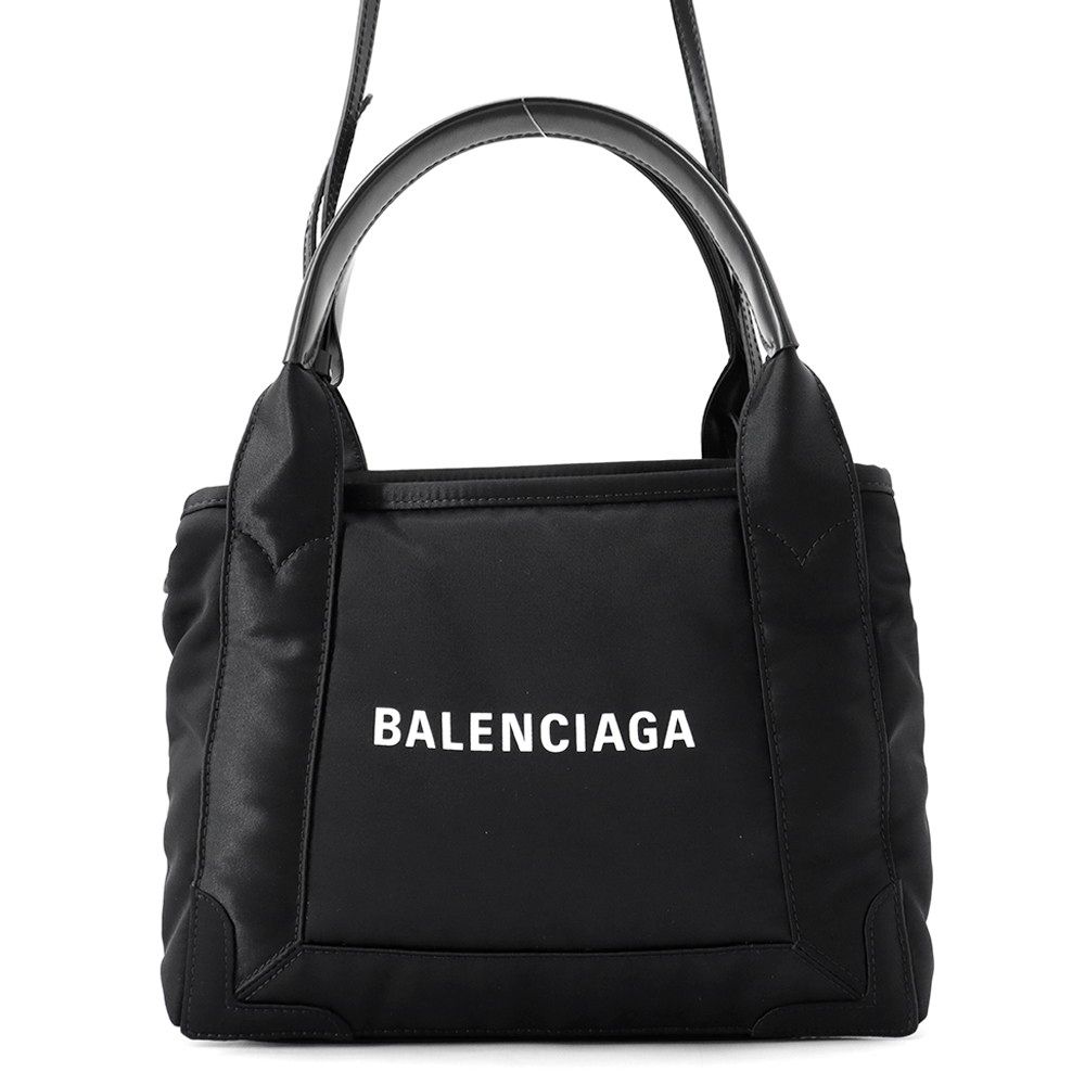 バレンシアガ ハンドバッグ ネイビーカバス XS ナイロン 390346 BALENCIAGA 2way 黒