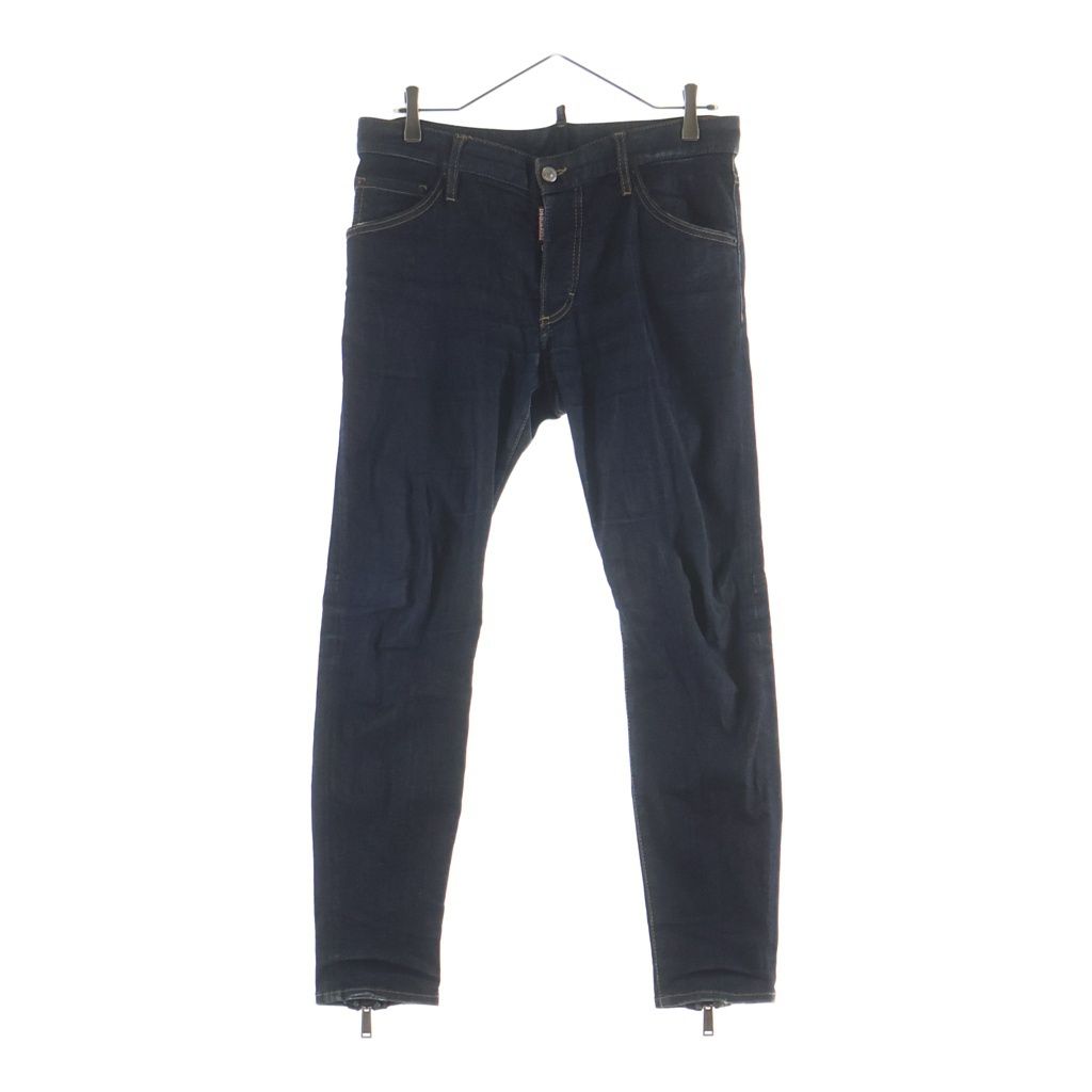 DSQUARED2 (ディースクエアード) Twiggy Boy Jean 裾ジップデニムパンツ S74LB0051 インディゴ