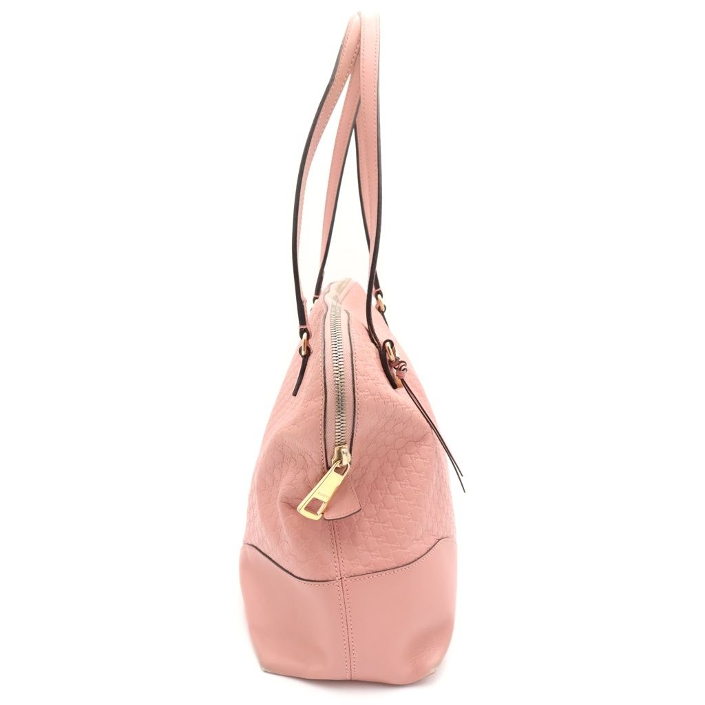 GUCCI (グッチ) GGキャンパス ハンドバッグ ピンク レザー 449243