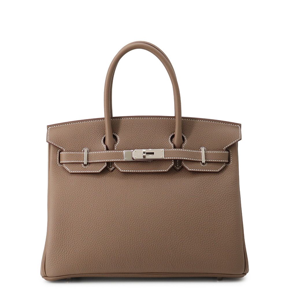 エルメス バーキン30 エトゥープ/シルバー金具 トゴ G刻印 HERMES Birkin ハンドバッグ 1,514,205円