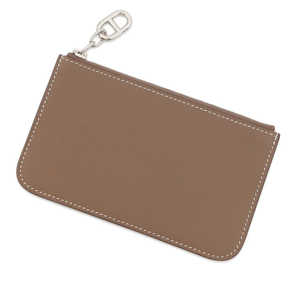 エルメス カードケース ジップアンゴー シェーヌ・ダンクル エトゥープ/シルバー金具 エバーカラー K刻印 財布 定期入れ 102,450円