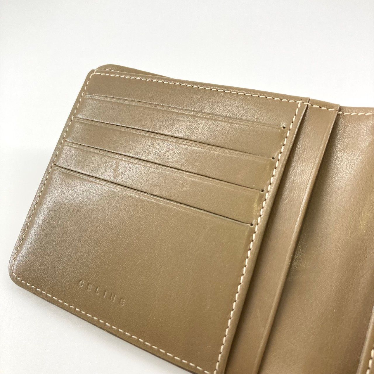 CELINE（セリーヌ） マカダム柄 キャンバス＆レザー 二つ折り財布