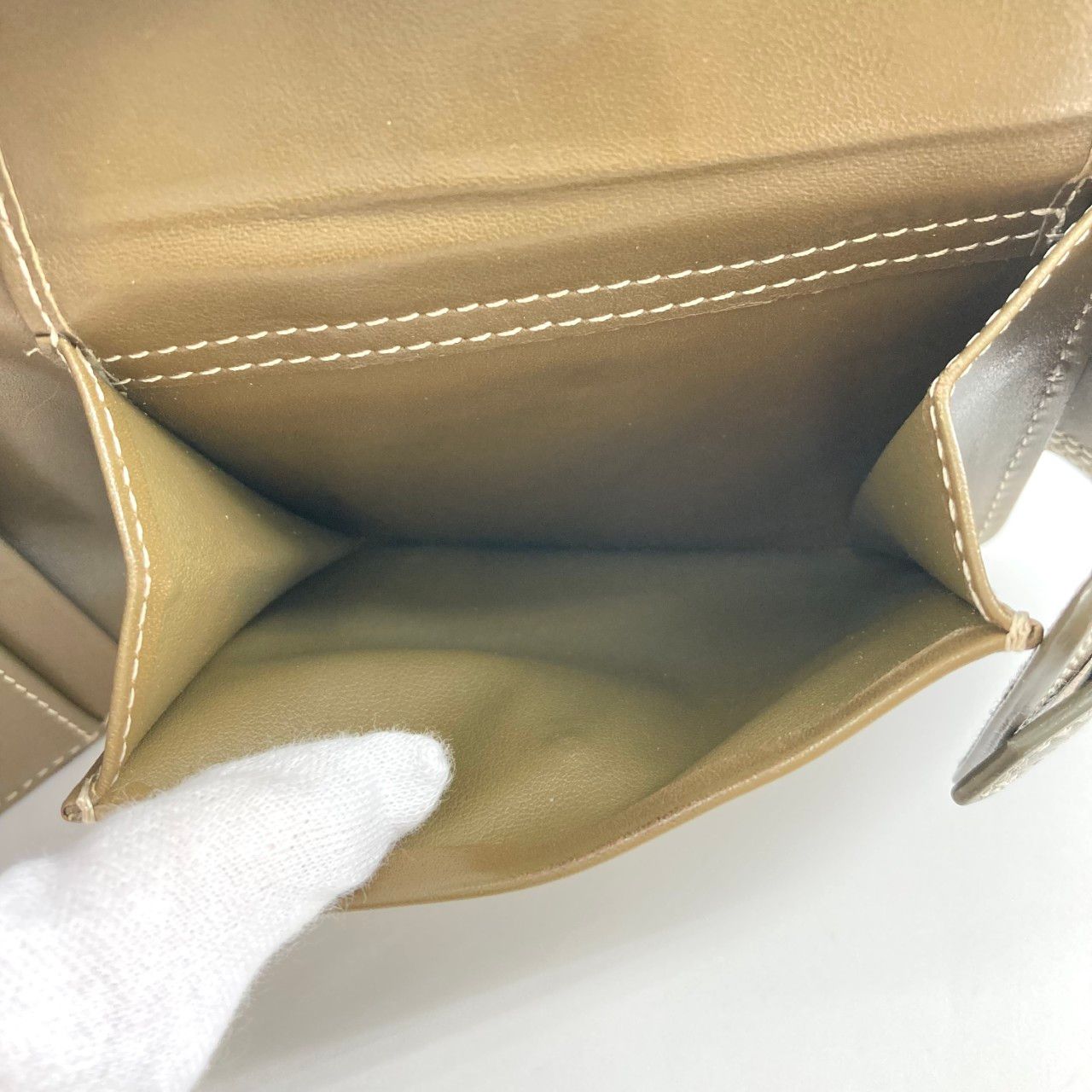 CELINE（セリーヌ） マカダム柄 キャンバス＆レザー 二つ折り財布