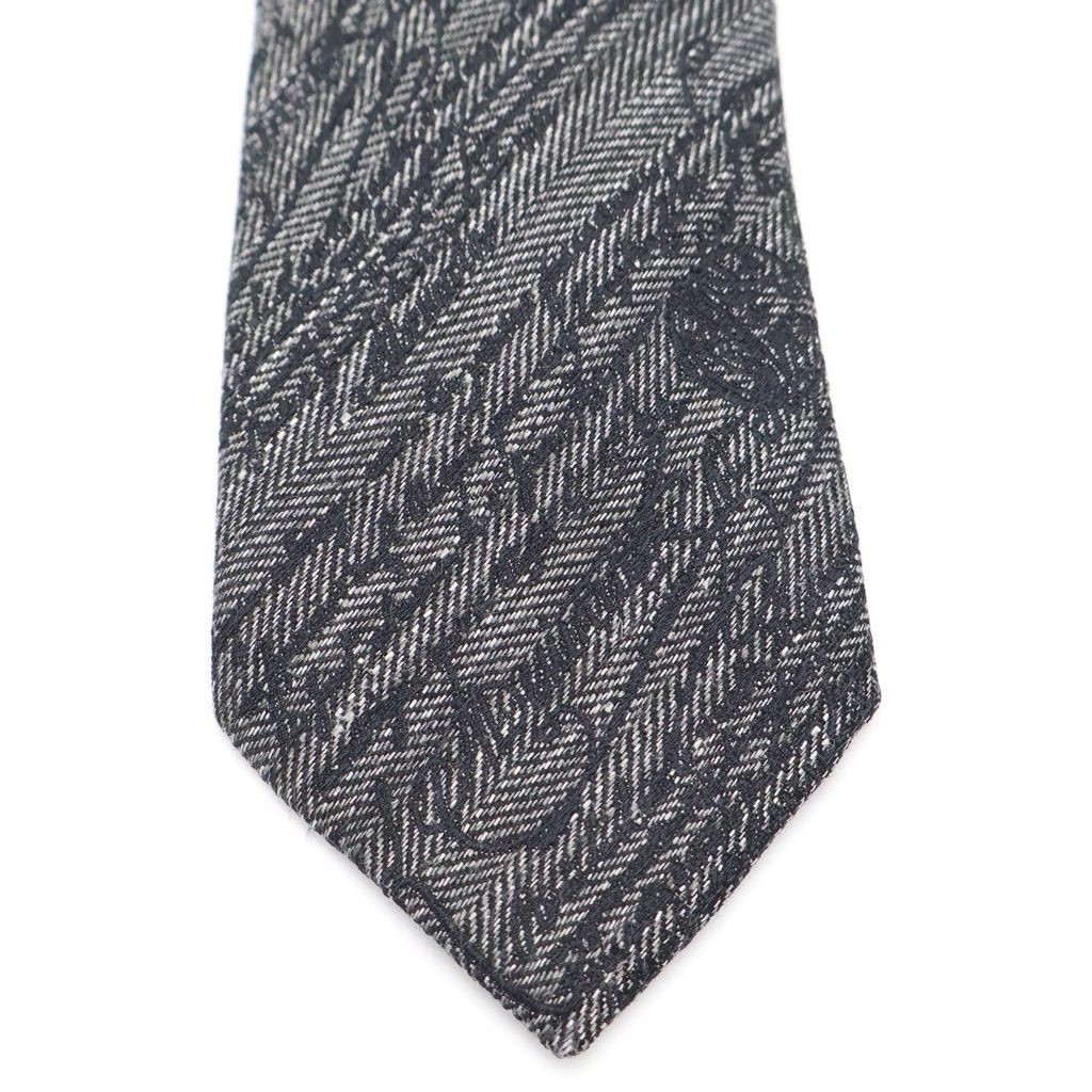 Berluti (ベルルッティ) カリグラフィ ネクタイ ブラック ウールシルク