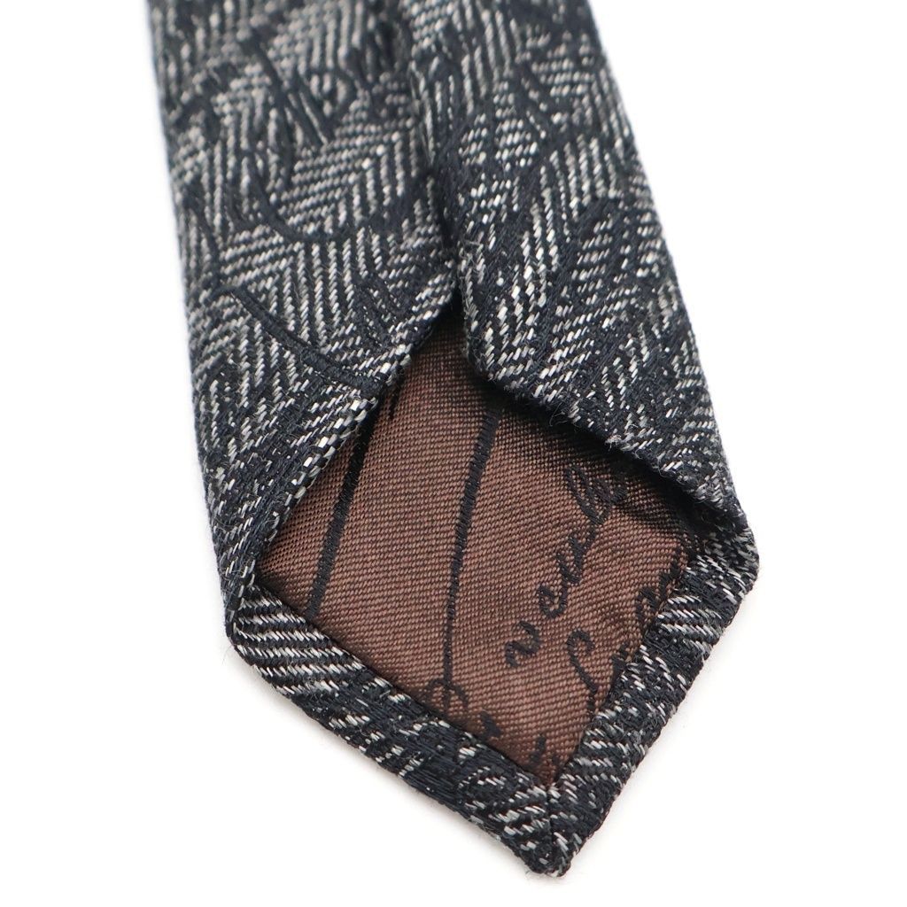 Berluti (ベルルッティ) カリグラフィ ネクタイ ブラック ウールシルク