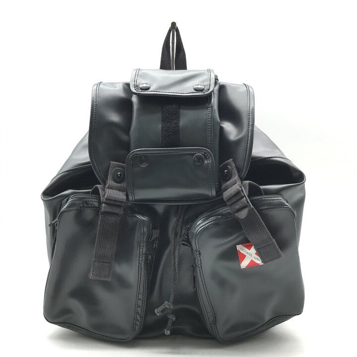 良品 吉田カバン LUGGAGE LABEL ラゲッジレーベル ライナー レーヨンキャンバス リック バックパック ブラック メンズ 旅行 c323