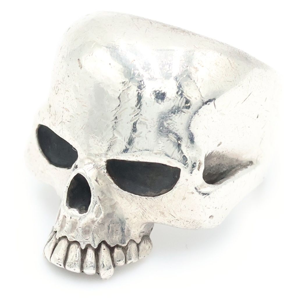 CRAZY PIG (クレイジーピッグ) EVIL SKULL RING ラージ スカルリング シルバー