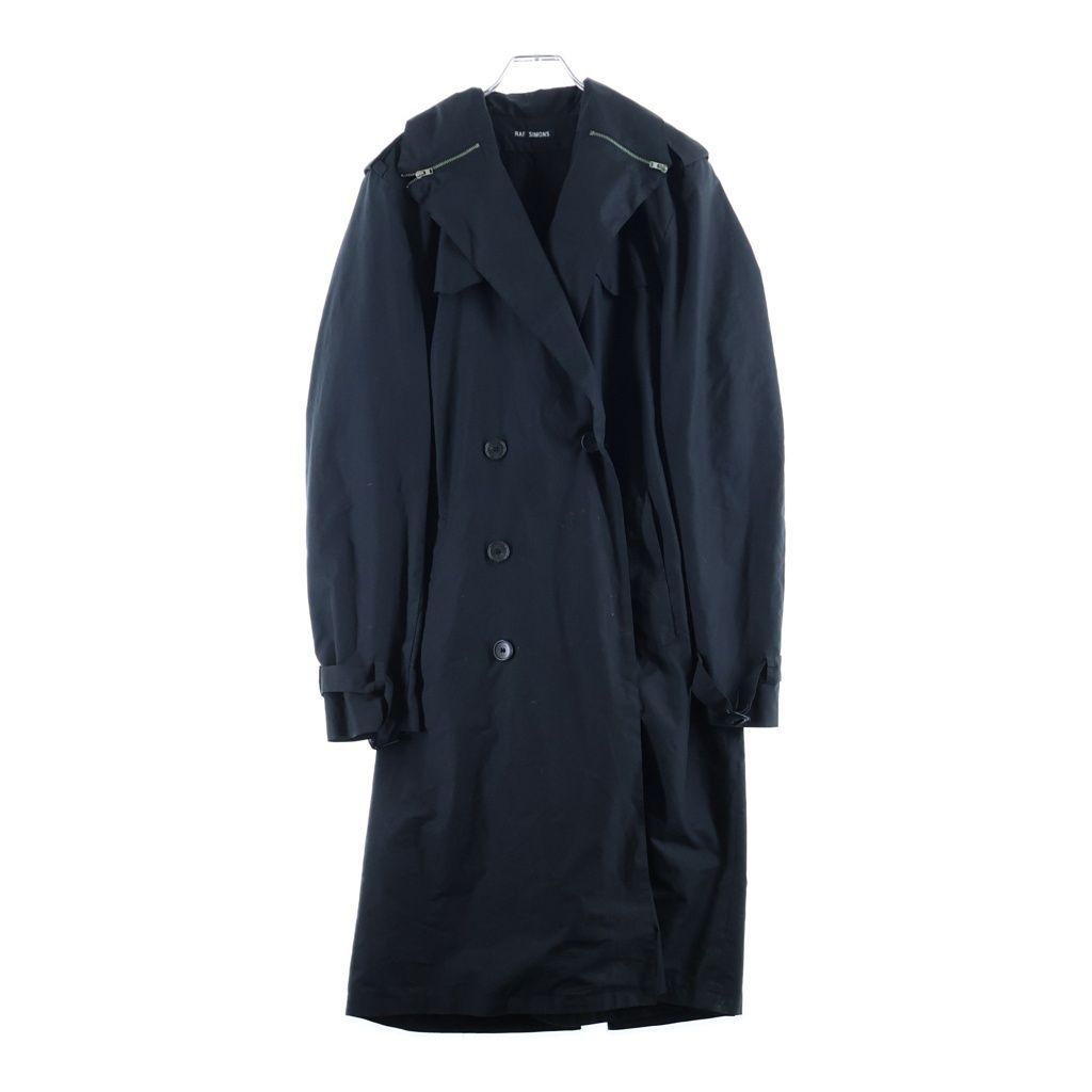 RAF SIMONS リミテッドエディション トレンチコート ブラック RAF SIMONS (ラフシモンズ) ロングトレンチコート ブラック - メルカリ