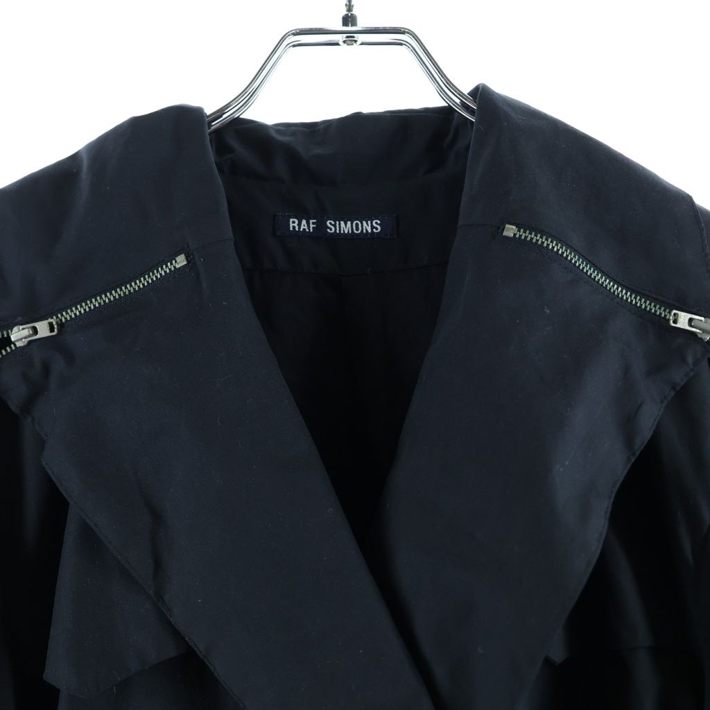RAF SIMONS (ラフシモンズ) ロングトレンチコート ブラック - メルカリ