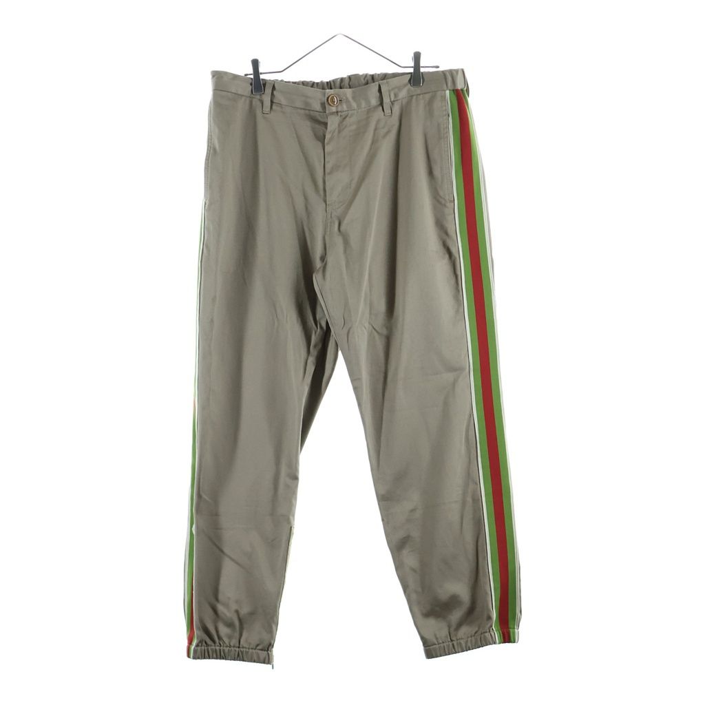 GUCCI (グッチ) ■サイドラインパンツ ベージュ コットン 5604187