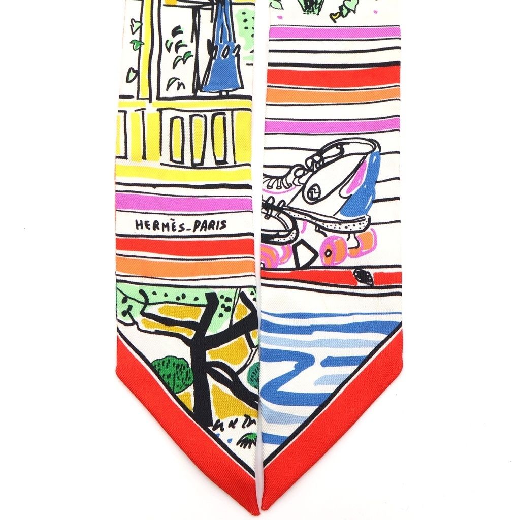 HERMES (エルメス) □ツイリー RAYURES D'ETE レイユールデテ マルチ