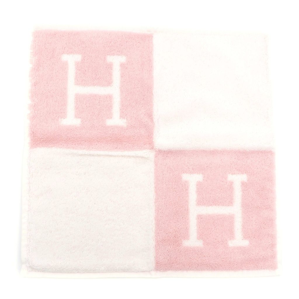 HERMES (エルメス) ■アヴァロン カレタオル ピンク×ホワイト コットン 箱