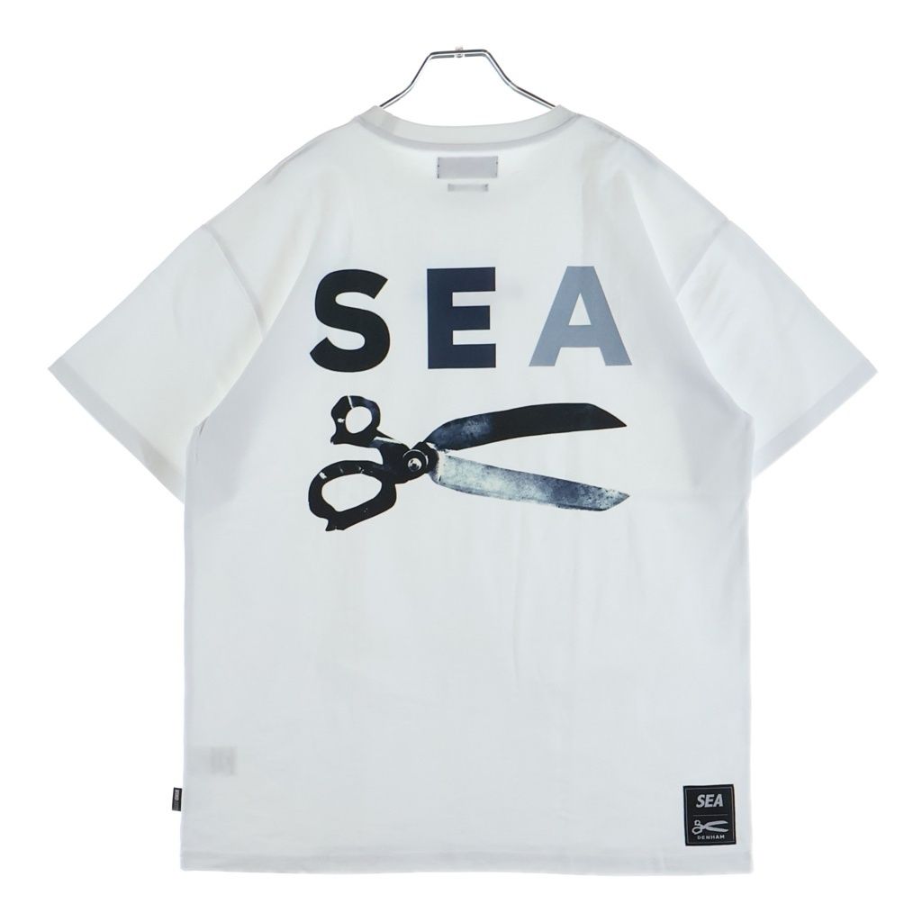 WIND AND SEA (ウィンダンシー) ×DENHAM SULFUR TEE デンハム サルファー クルーネック半袖Tシャツ カットソー ホワイト WDS-C-DHM-23-Q4-08