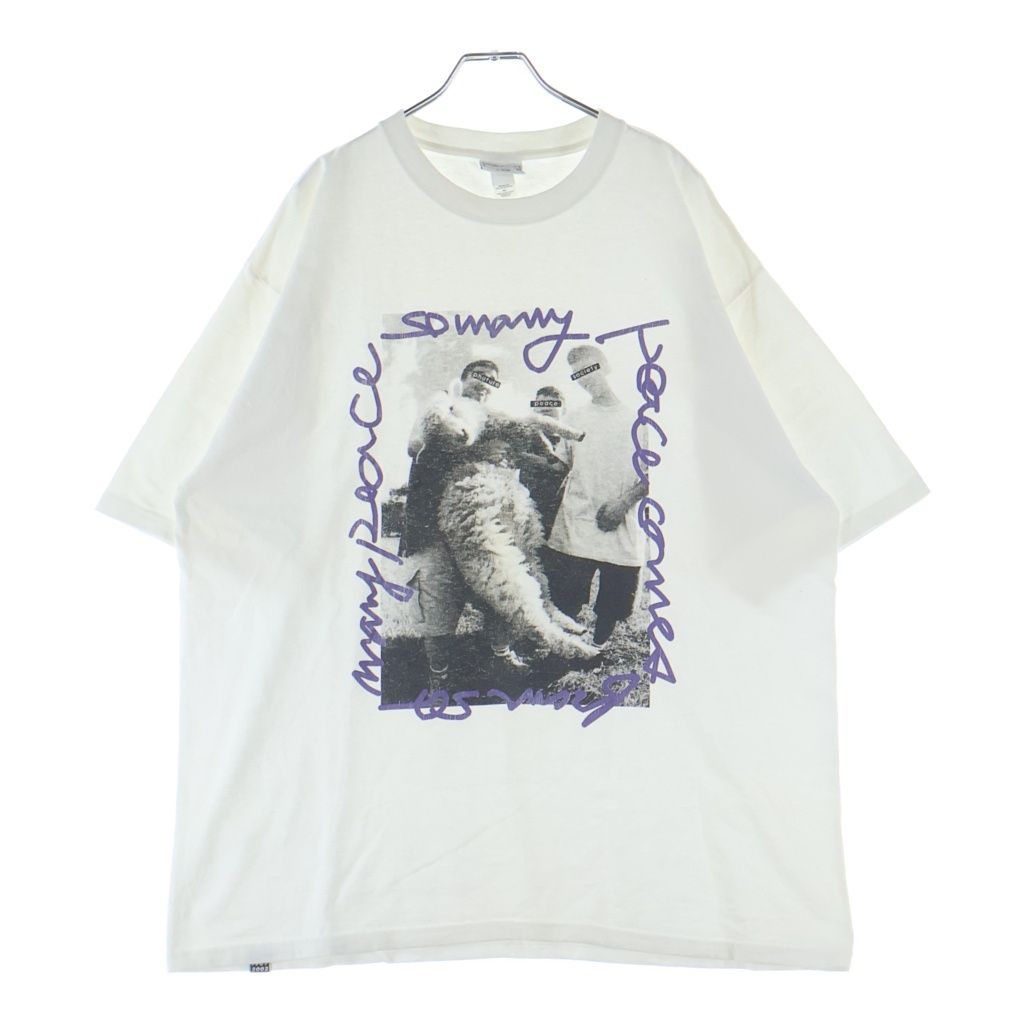 NO BRAND (ノーブランド) 【TAR トーキョーエアランナー】00s TAR COMMUNICATIONS TEE 15周年記念 グラフィックフォトプリント クルーネック 半袖Tシャツ カットソー ホワイト