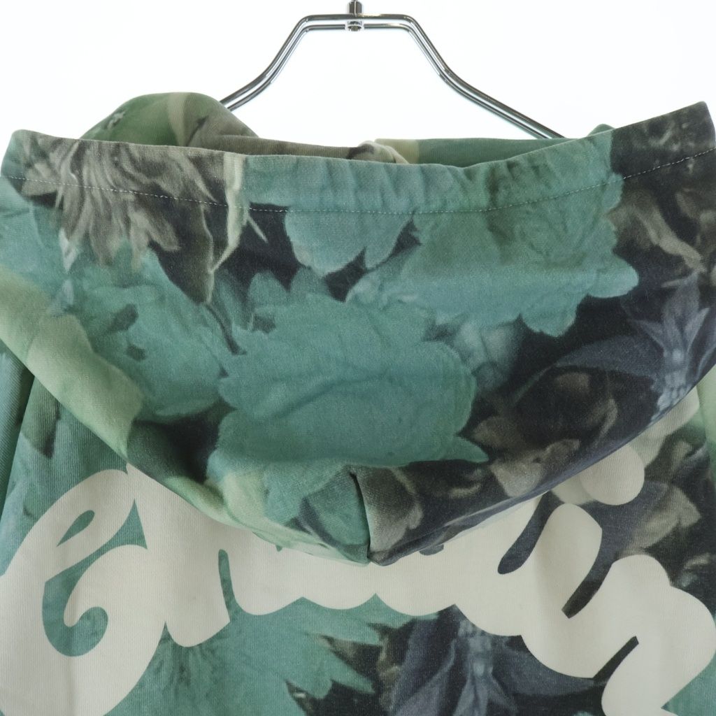 Chillin チリン Flower Hoodie フラワー総柄 プルオーバーパーカー グリーン Chillin (チリン) Flower Hoodie フラワー総柄 プルオーバーパーカー