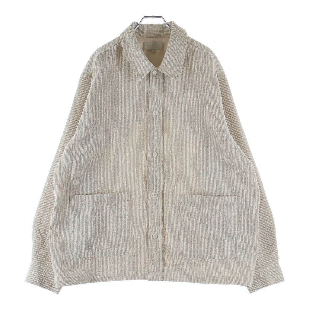 KITH (キス) ポリエステル コットン 長袖シャツジャケット アイボリー 24-050-060-0008-1-0