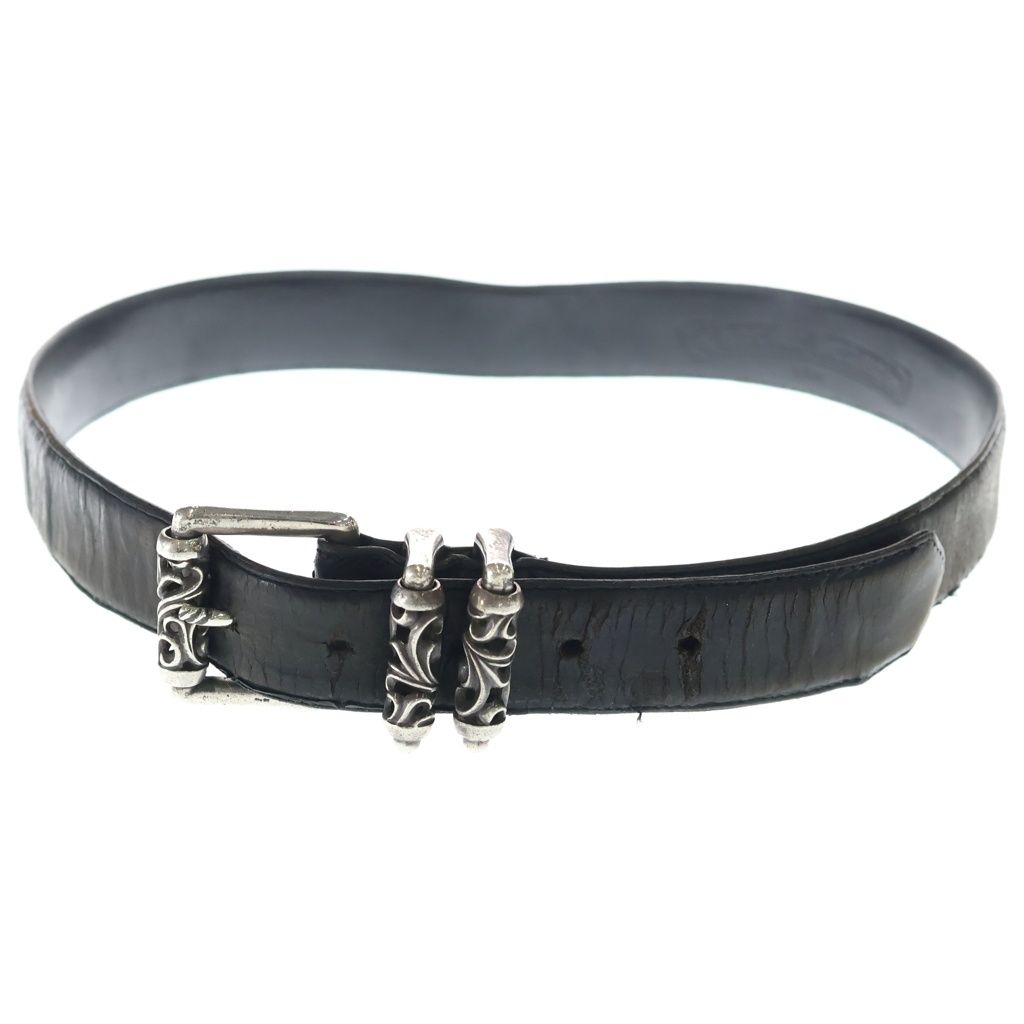 CHROME HEARTS (クロムハーツ) BLT ROLLER 3PC1.5inch 3PCローラーバックル レザーベルト シルバー BCA357