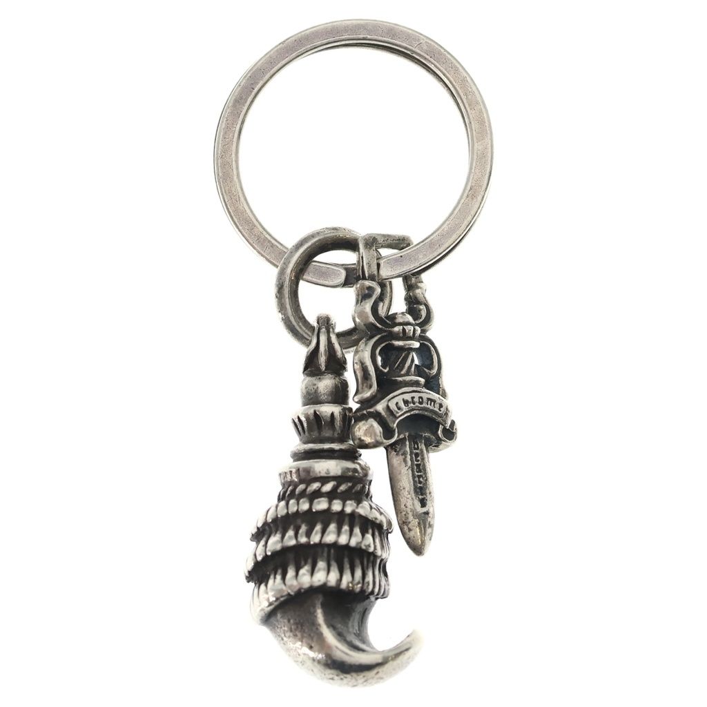 CHROME HEARTS (クロムハーツ) CROW&No5 DGGR クロウ #5 ダガー キーリング シルバー