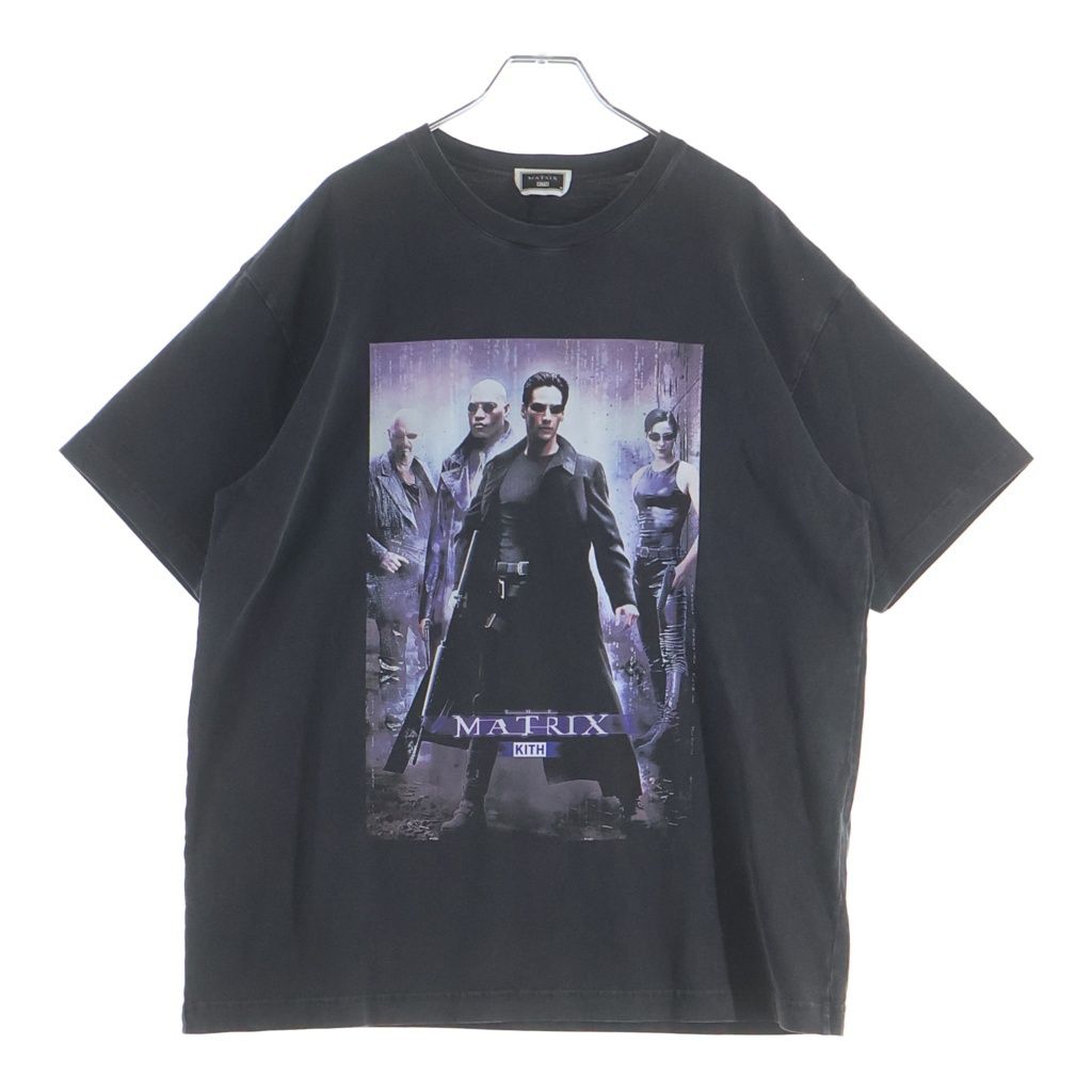 KITH (キス) The Matrix Poster Vintage Tee マトリックス ポスター ヴィンテージ クルーネック半袖Tシャツカットソー ブラック 26-073-060-0104-1-0