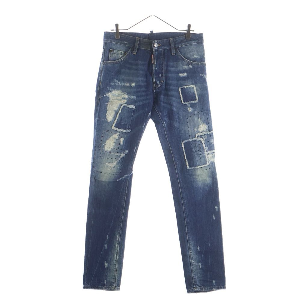 DSQUARED2 (ディースクエアード) COOL GUY JEAN クールガイジーン パッチワーク ダメージデニムパンツ 44 S71LB0170