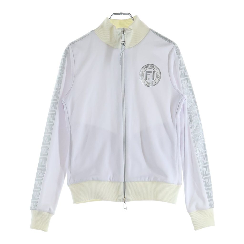 FENDI × FILA コラボ トラックジャケット ジャージ ホワイト FENDI (フェンディ) トラックジャケット ホワイト ポリエステル - メルカリ