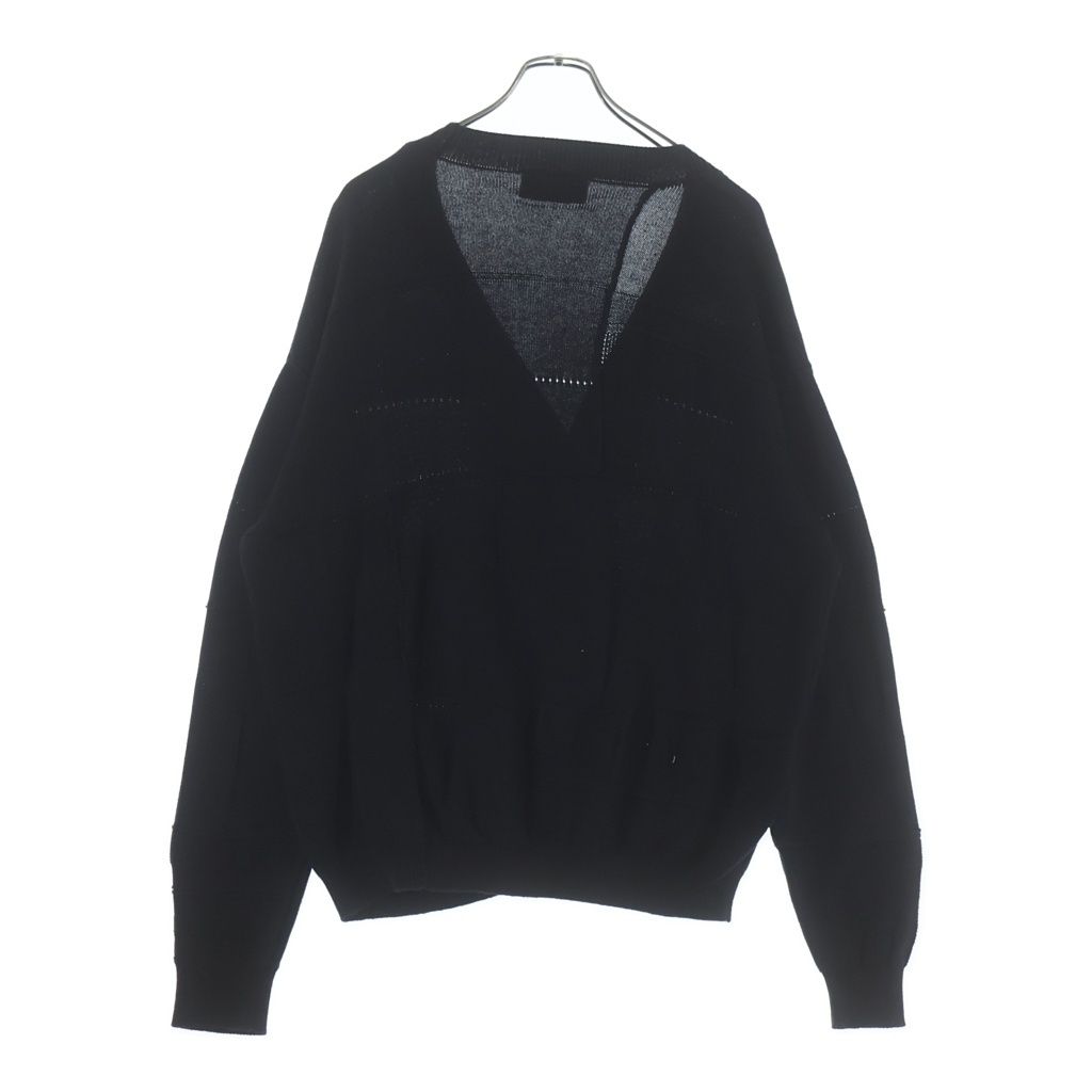 UNUSED (アンユーズド) COTTON KNIT CARDIGAN ブロックデザイン