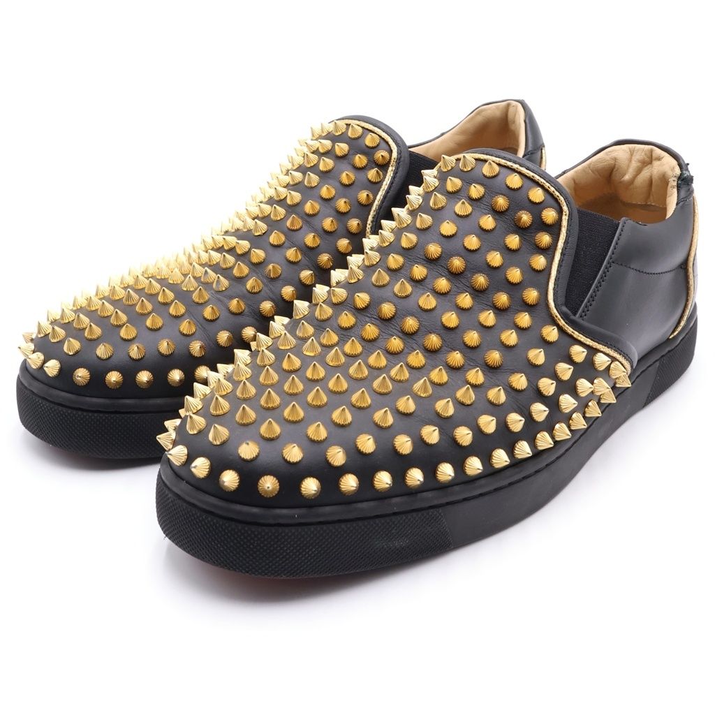 CHRISTIAN LOUBOUTIN (クリスチャンルブタン) ゴールドスタッズ レザー 